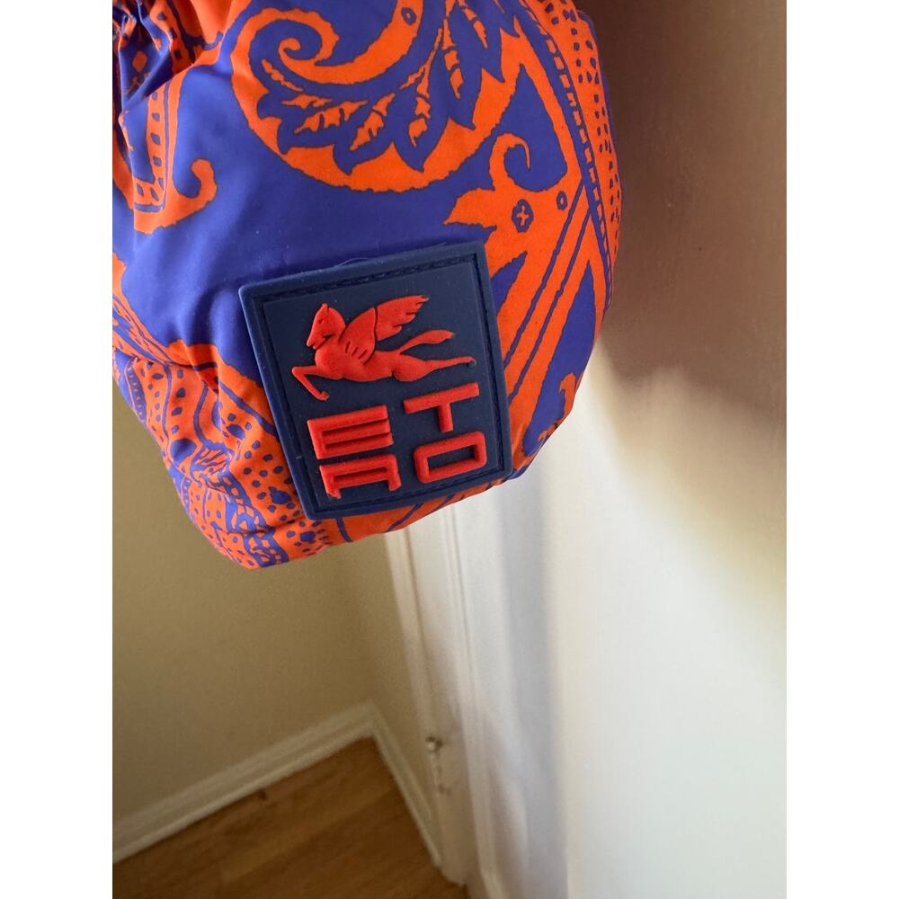 Etro Down Jacket Orange Blue 40 - image 2
